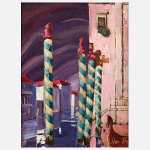 Hans Fay, attr., Kanalszene in Venedig