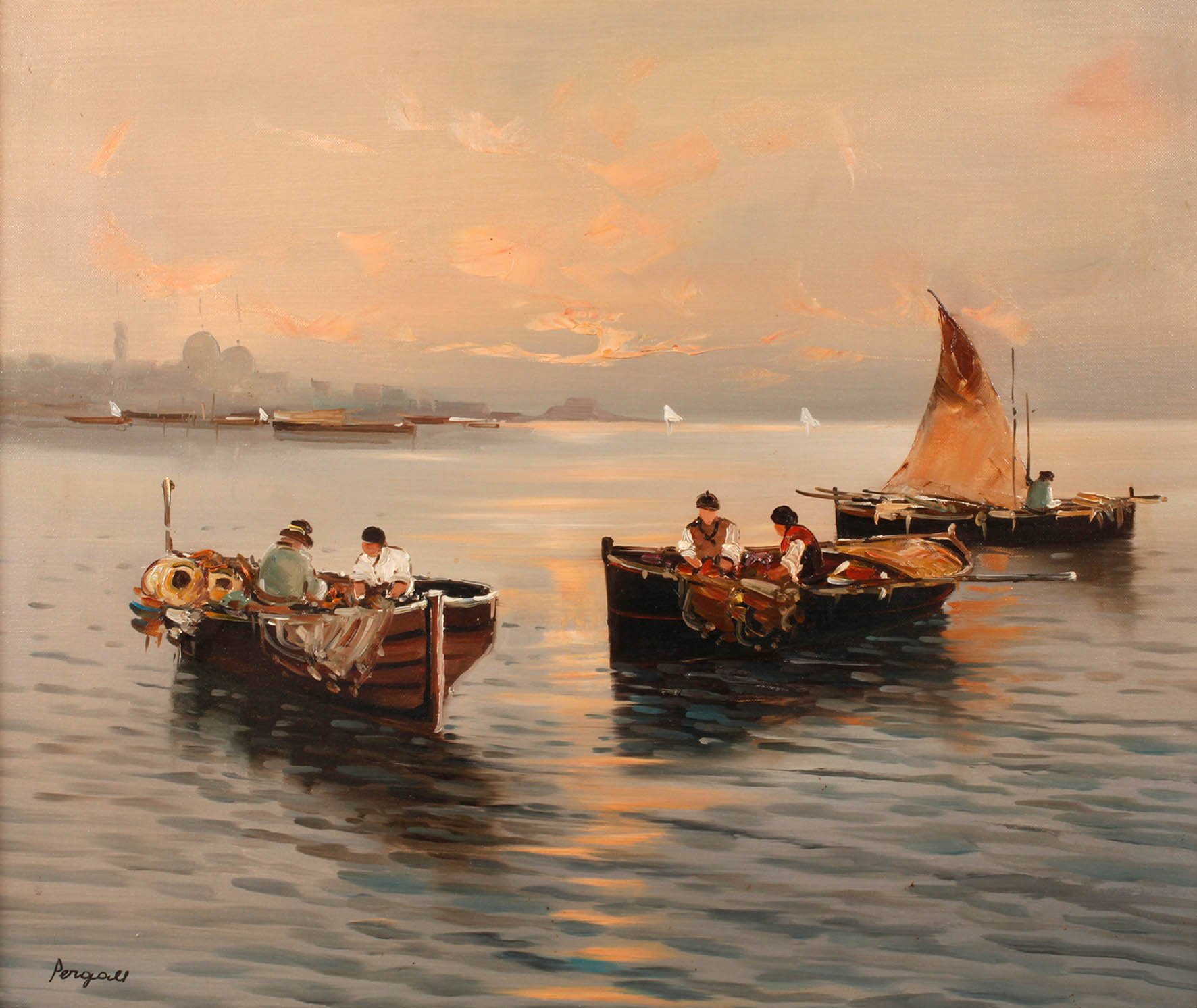 Pergall, Fischer vor der Küste