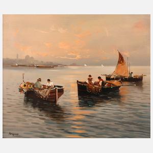 Pergall, Fischer vor der Küste