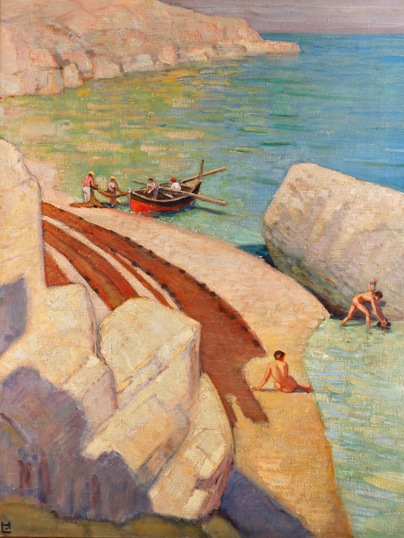 Prof. Ludwig von Hofmann, Neapolitanische Strandszene