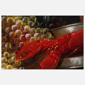 Luise Schröpler, Tafelstillleben mit Hummer