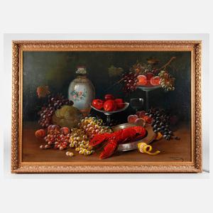 Luise Schröpler, Tafelstillleben mit Hummer