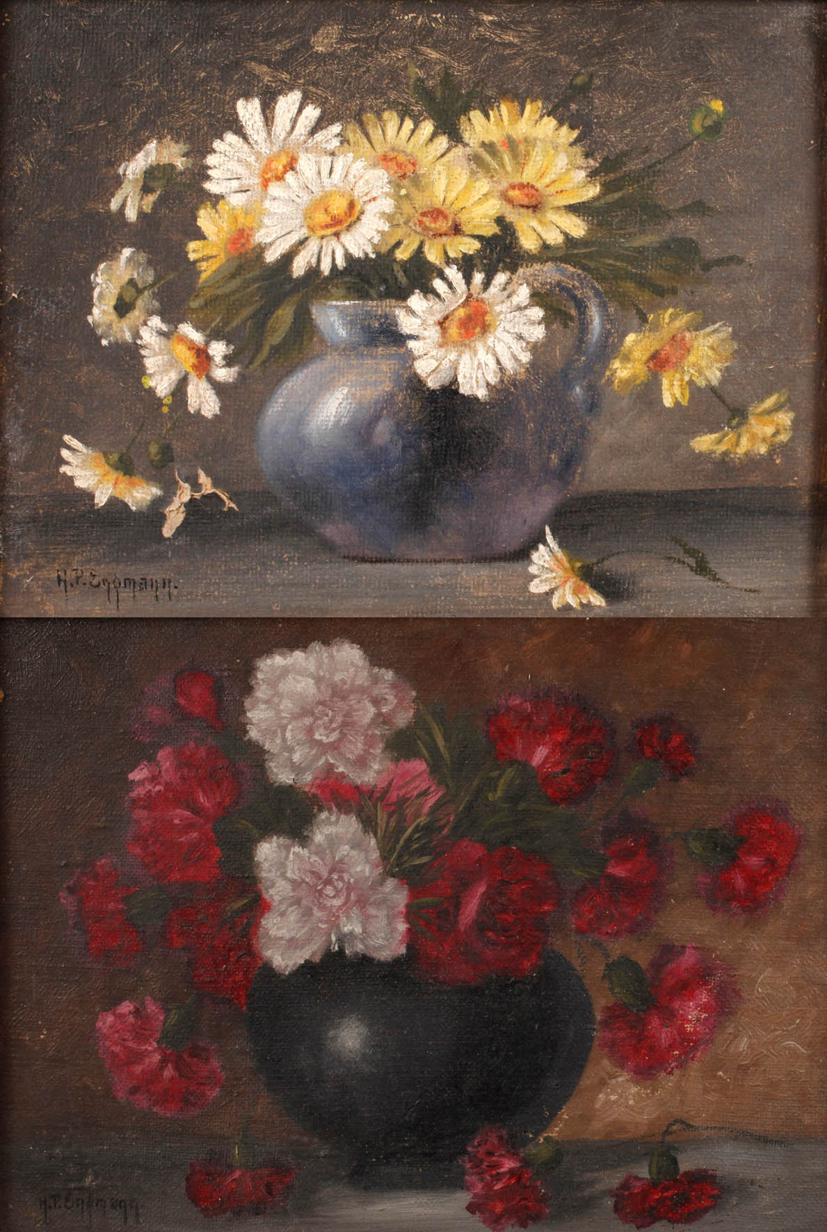 H. P. Engmann, Paar Blumenstillleben
