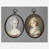 Zwei Elfenbeinminiaturen111