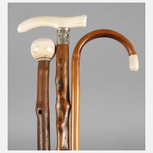Drei Stöcke Elfenbein