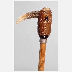 Geschnitzter Spazierstock