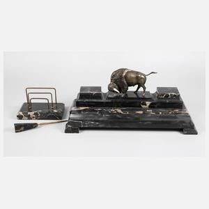 Figürliche Schreibtischgarnitur