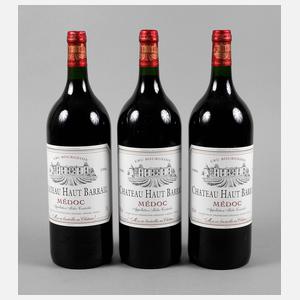 Drei Flaschen ”Chateaux Haut Barrail”