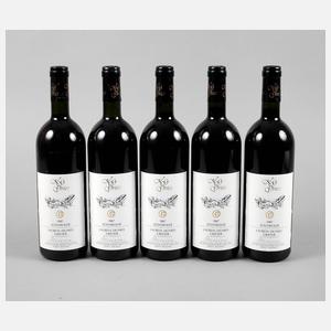 Fünf Flaschen ”Südtiroler Lagrein Dunkel Grieser”