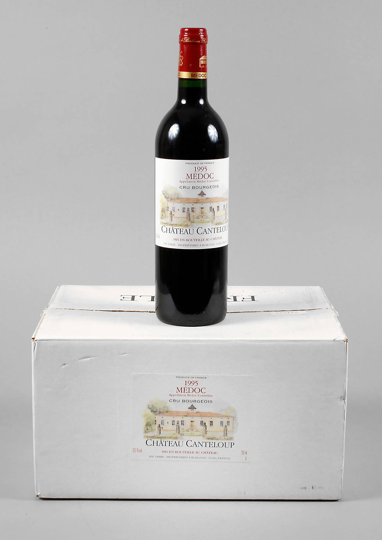 Sechs Flaschen ”Chateau Canteloup”