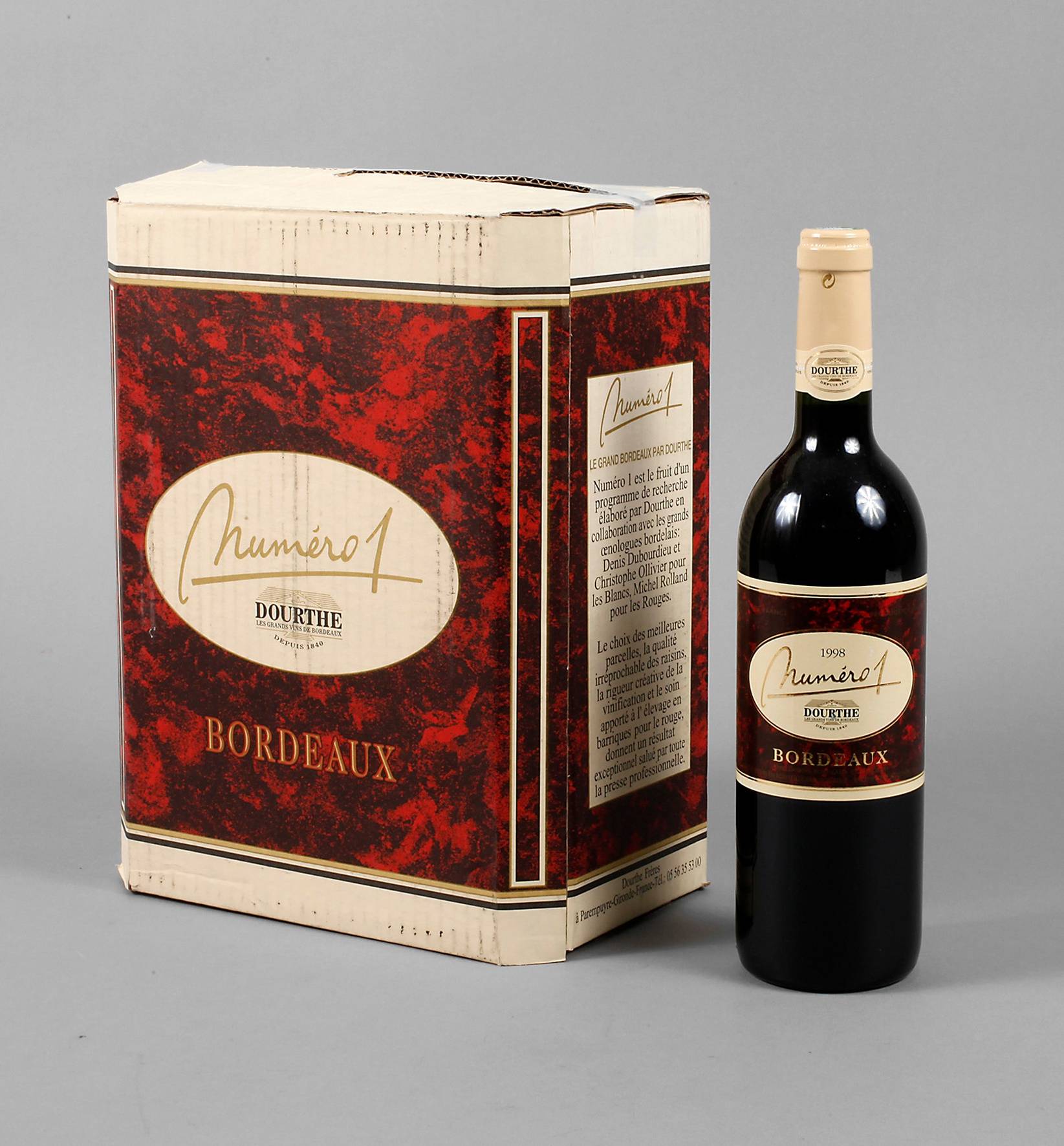 Sechs Flaschen ”Dourthe Numéro 1”