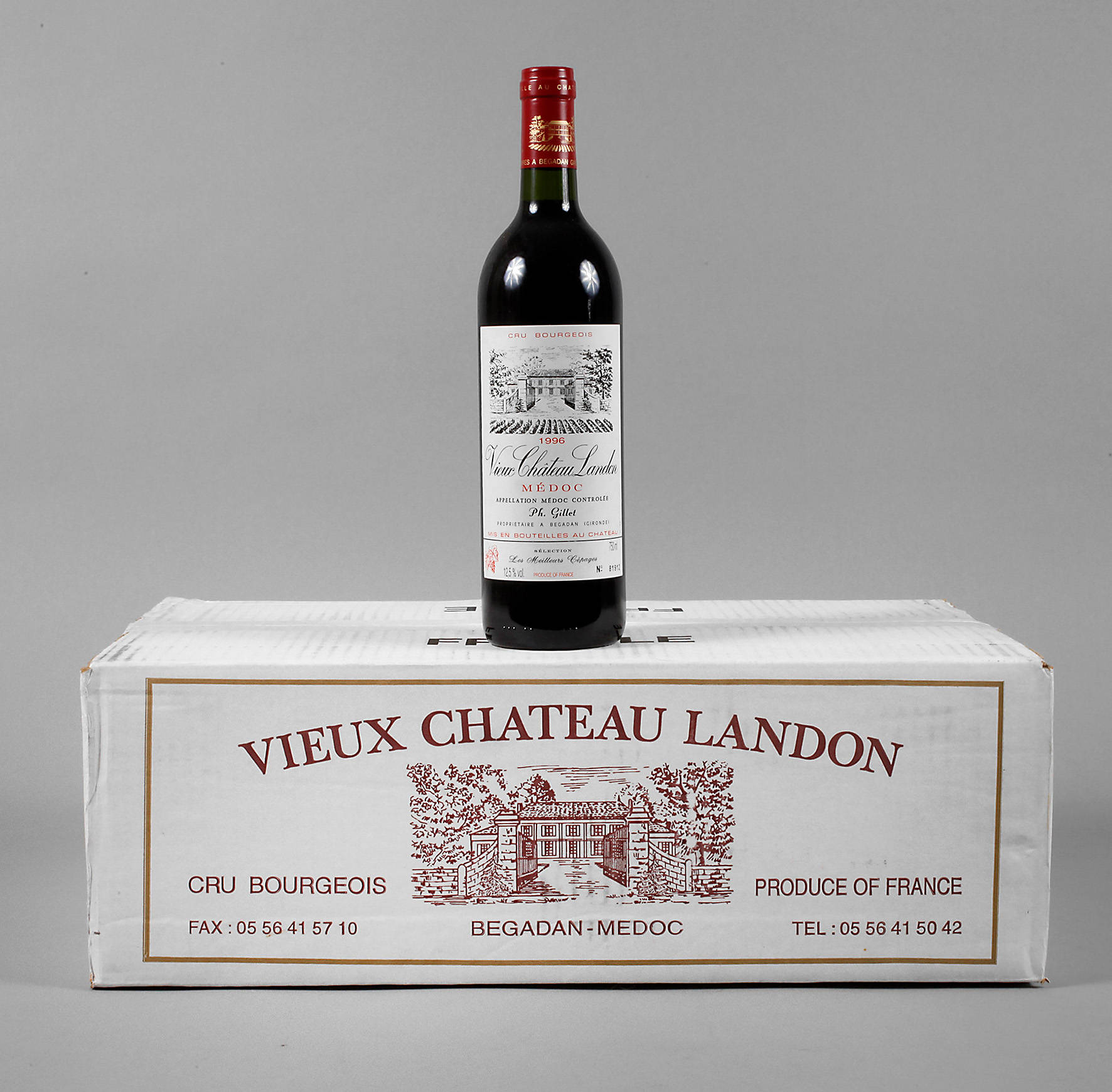 Zwölf Flaschen ”Vieux Chateaux Landon”