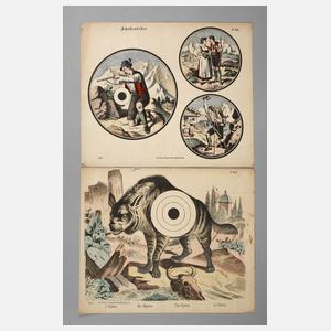 Zwei seltene Schießscheibenblätter