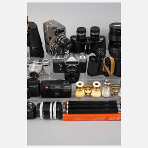 Konvolut Kameras und Ferngläser