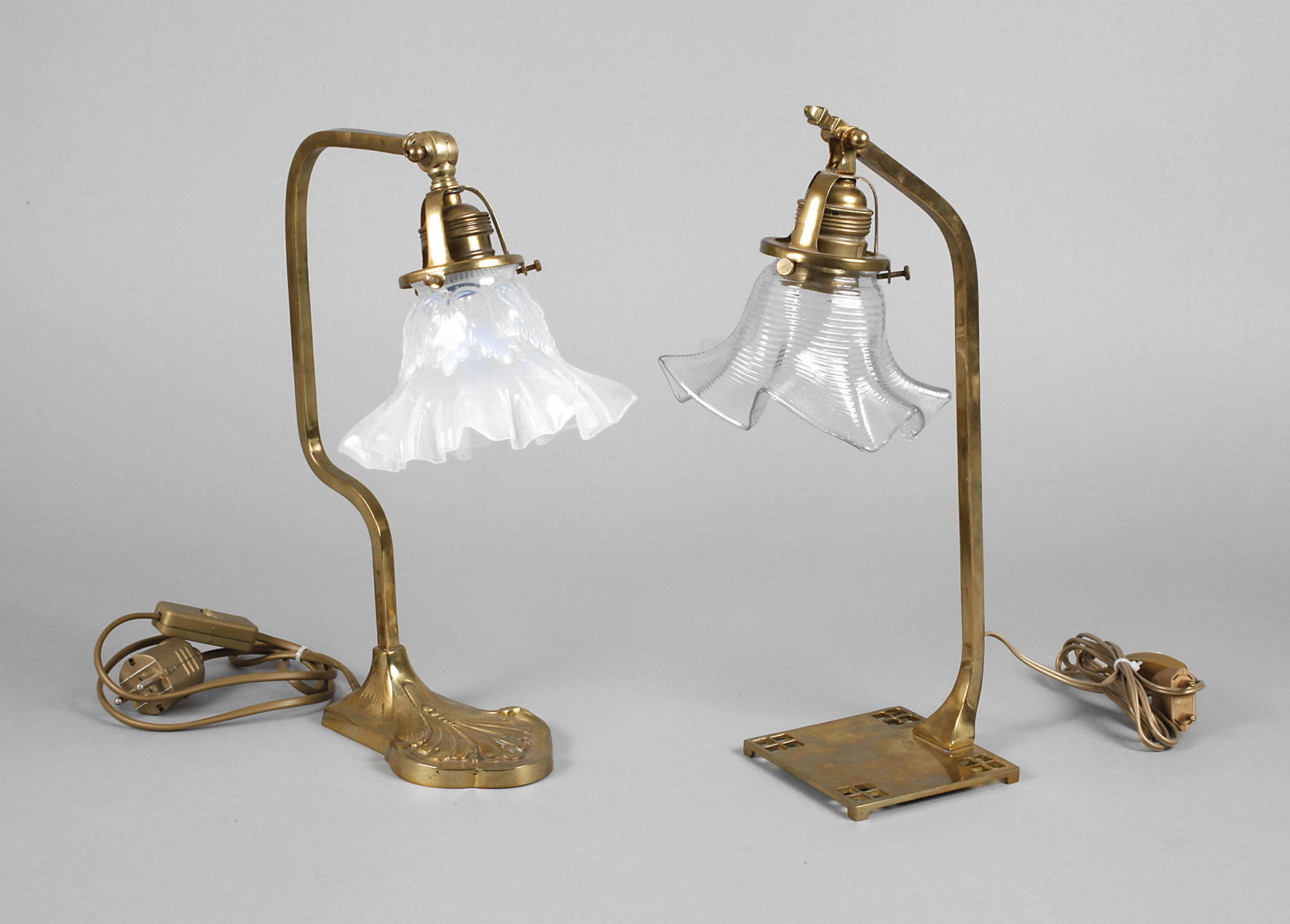 Zwei Tischlampen Messing