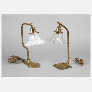 Zwei Tischlampen Messing