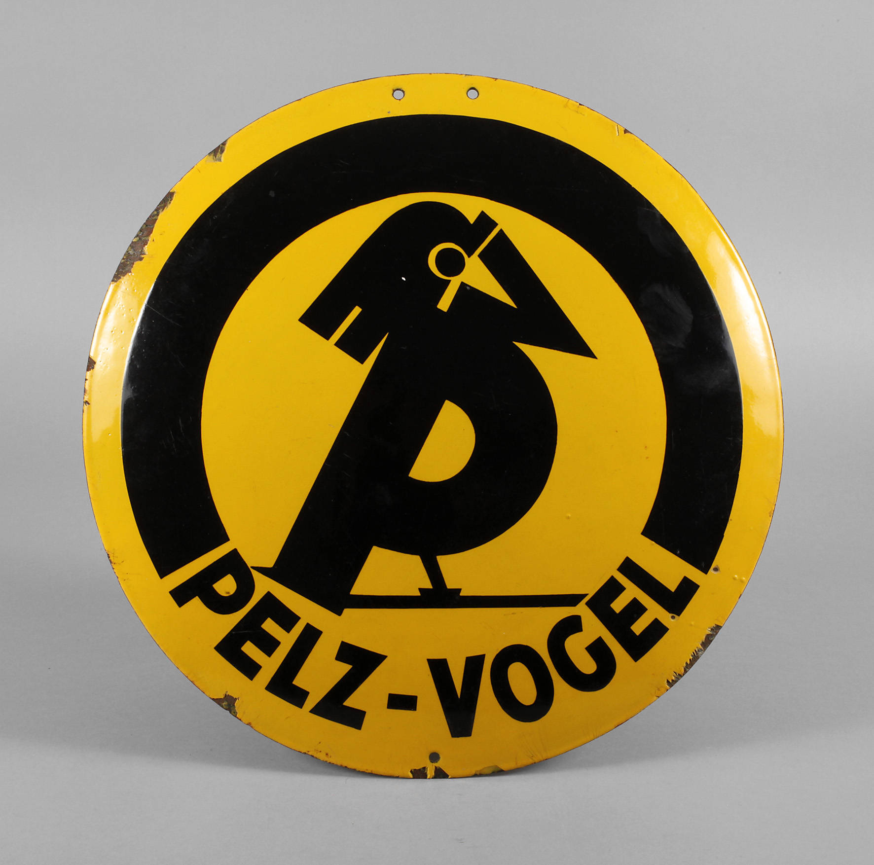 Werbeschild Pelz-Vogel