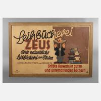Werbetafel Leihbücherei Zeus111
