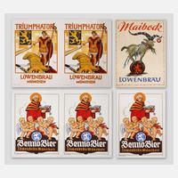 Sechs Plakate Löwenbräu111