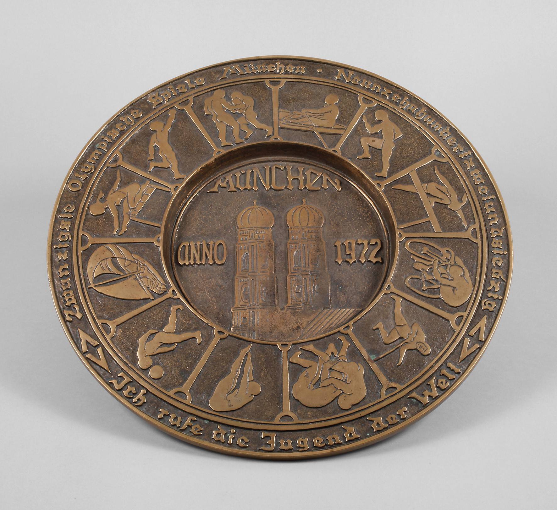 Großer Bronzeteller Olympische Spiele München