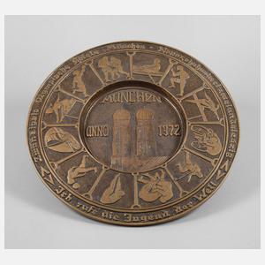 Großer Bronzeteller Olympische Spiele München