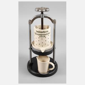 Homöopathische Pflanzenpresse