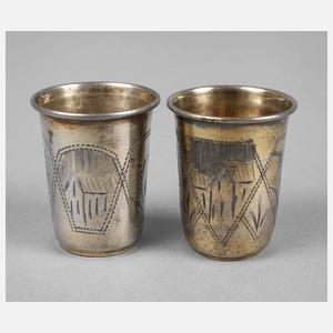 Paar Wodkabecher Russland