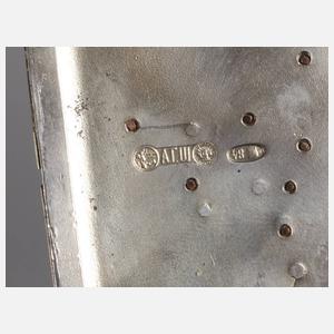 Russisches Zigarettenetui Silber und Gold