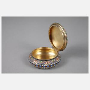 Russland emaillierte Silberdose 1914