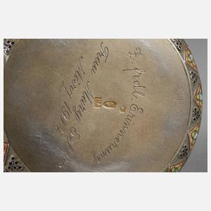 Russland emaillierte Silberdose 1914