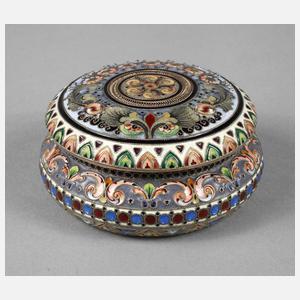 Russland emaillierte Silberdose 1914