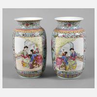 Paar Vasen Famille rose111