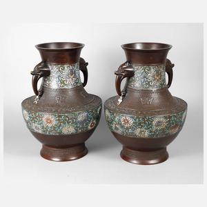 Paar Vasen Cloisonné