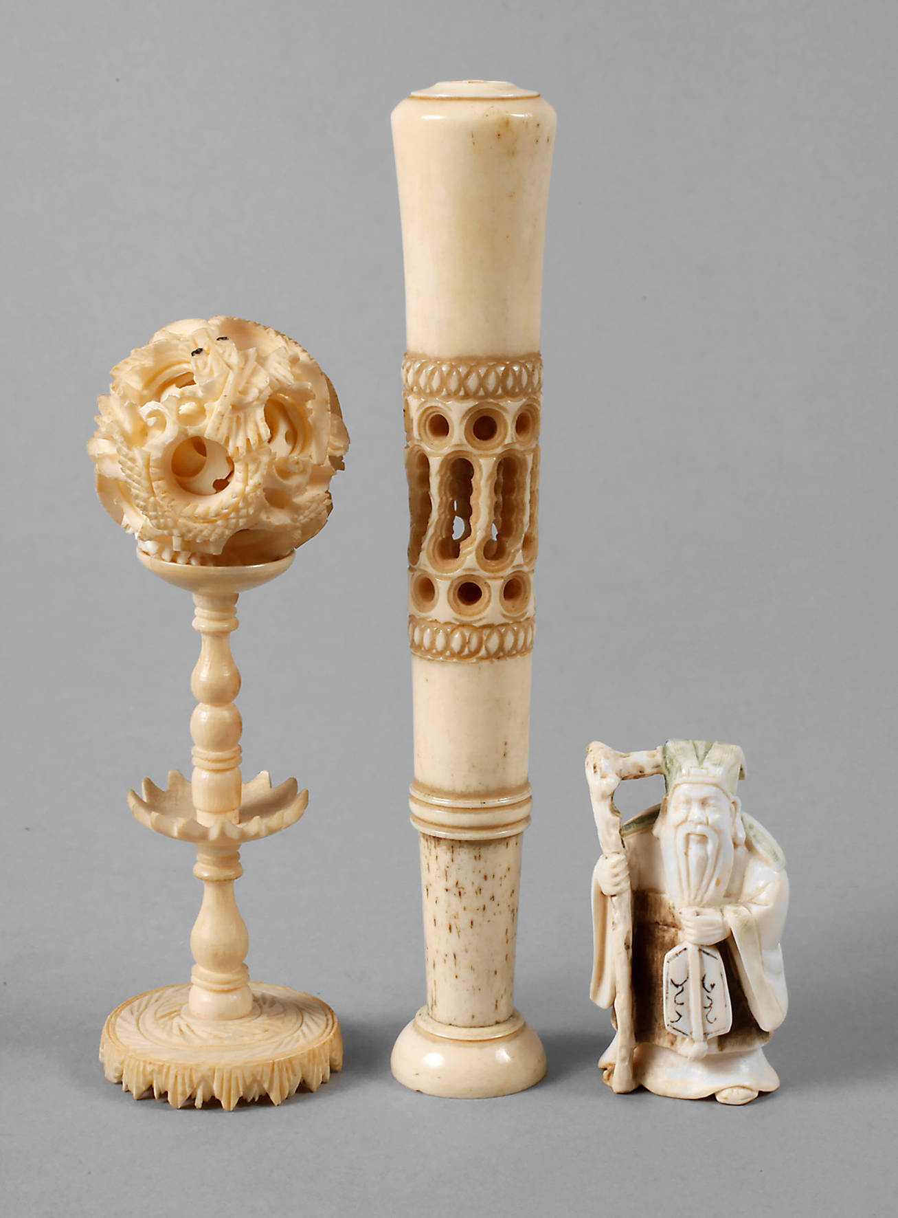 Drei Teile Bein/Elfenbein