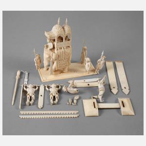 Konvolut Elfenbeinschnitzereien