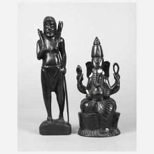 Zwei figürliche Schnitzereien