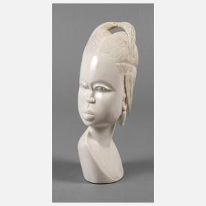 Elfenbeinbüste einer jungen Afrikanerin