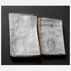 Zwei Sets Gebilddamast-Handtücher Königin Luise