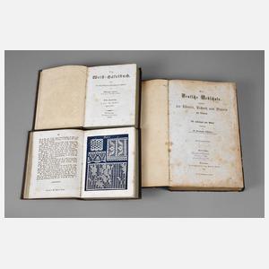Konvolut Fachliteratur Textilverarbeitung um 1860