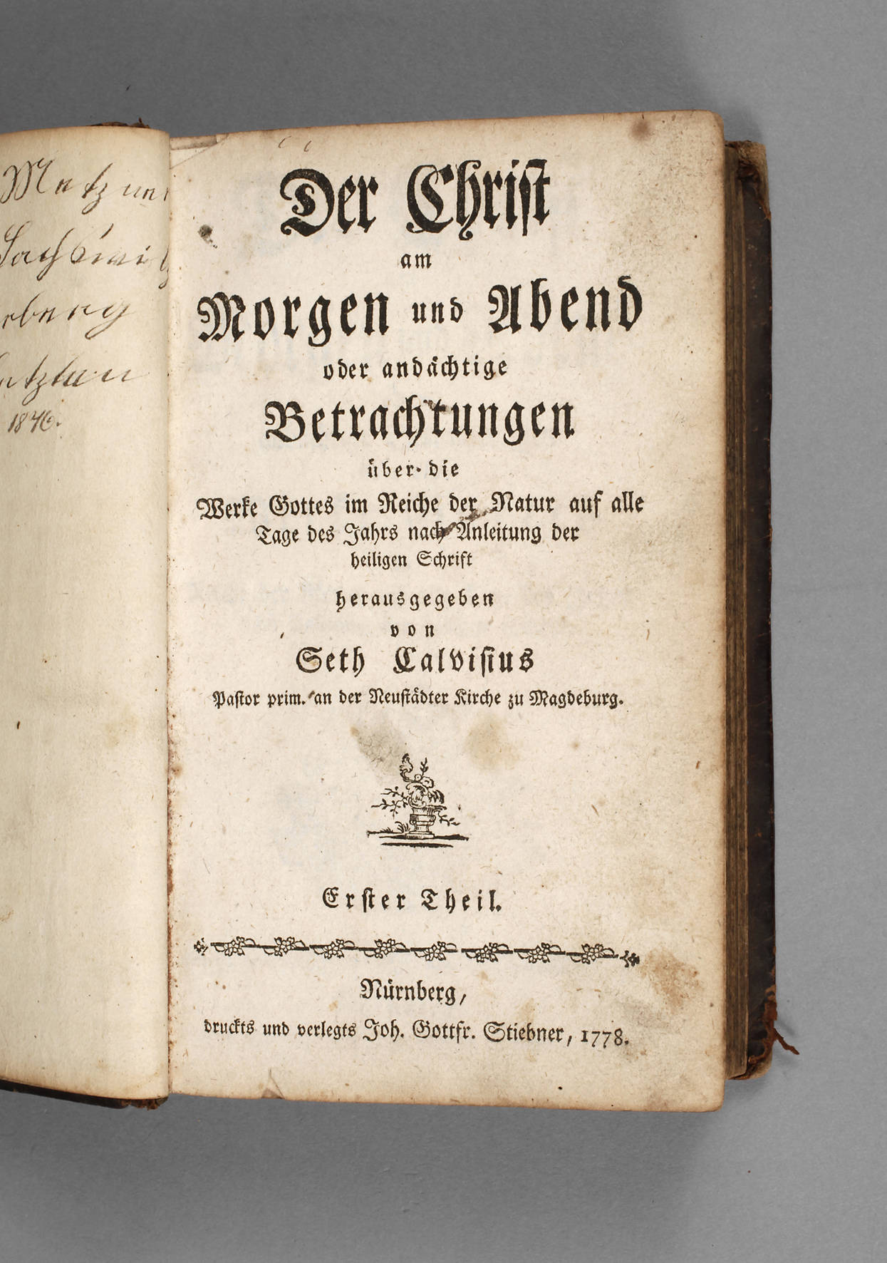 Calvisius Andachtsbuch 1778