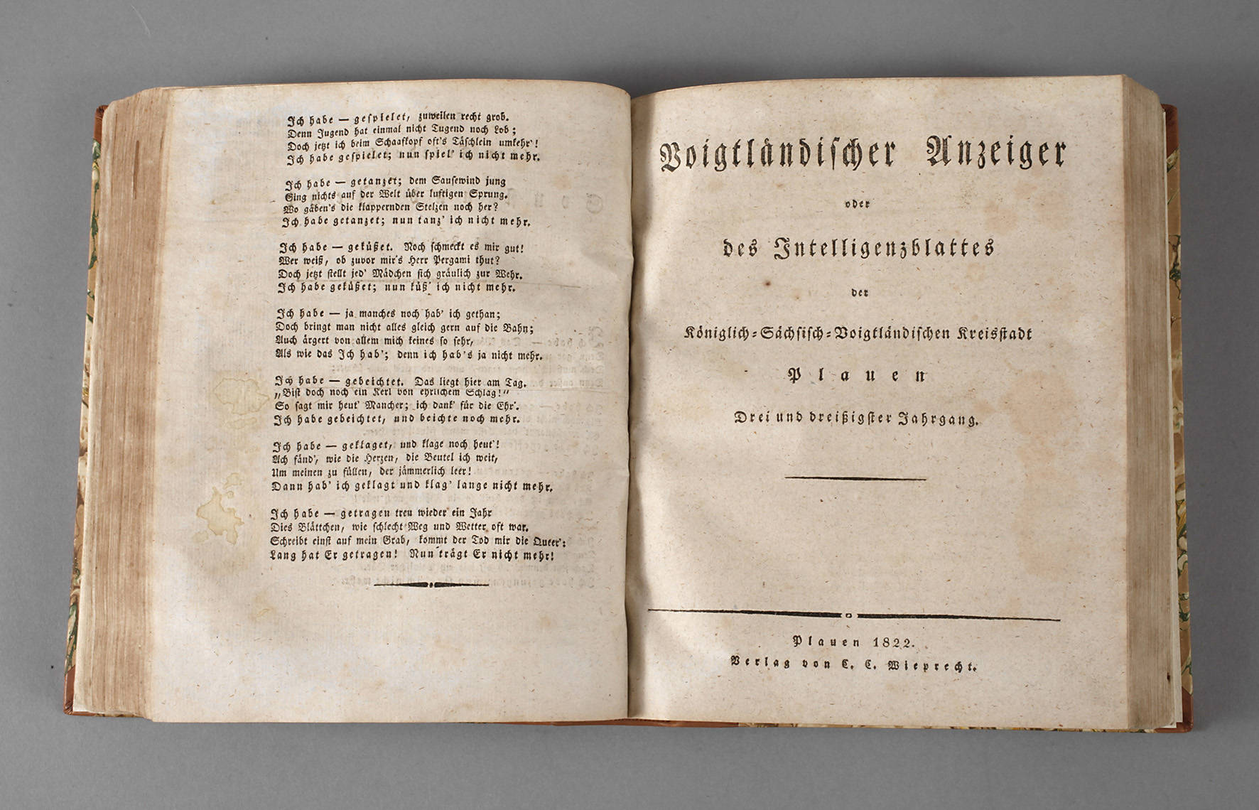 Voigtländischer Anzeiger 1821 und 1822