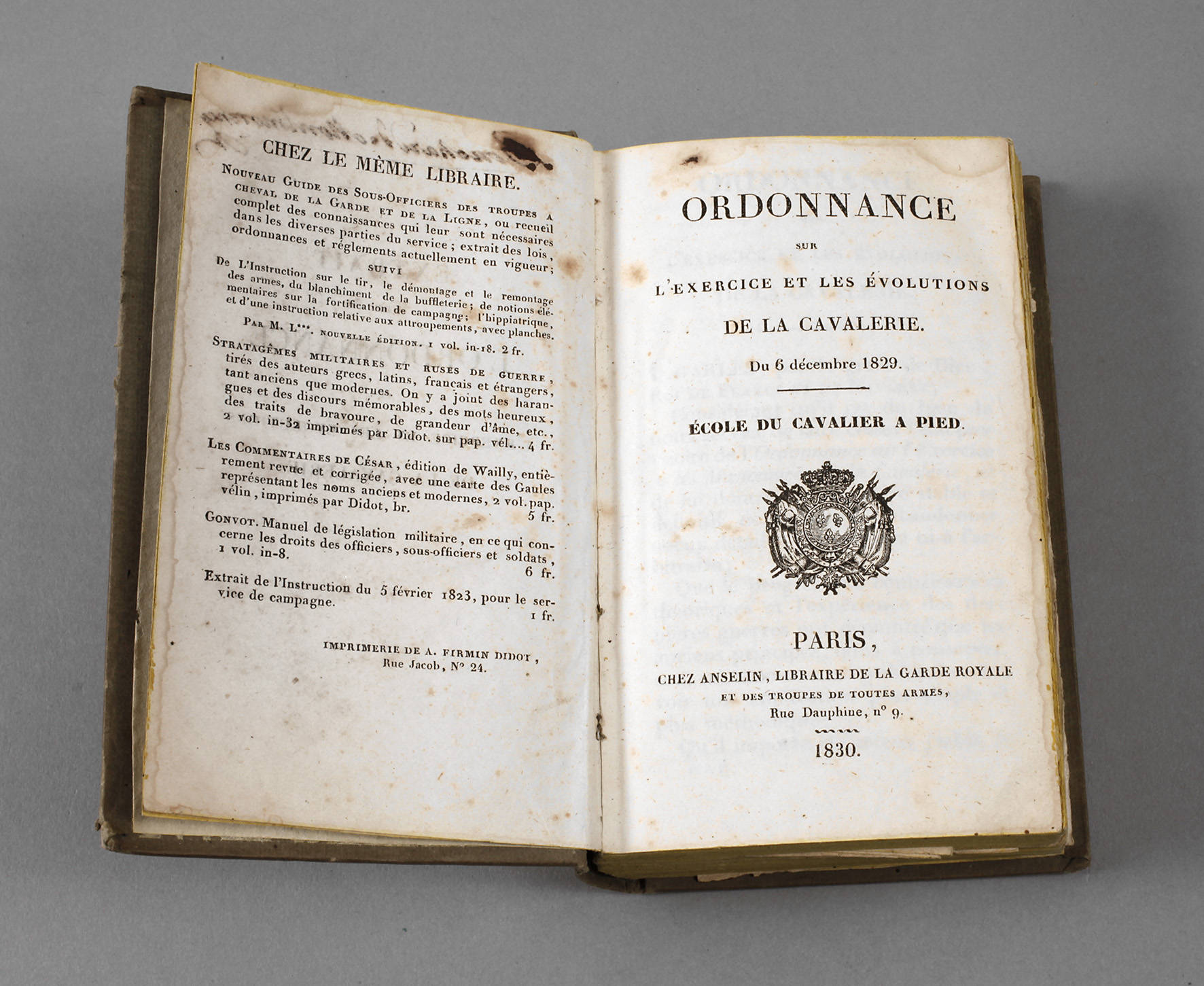 Militärbuch Kavallerie Frankreich 1830