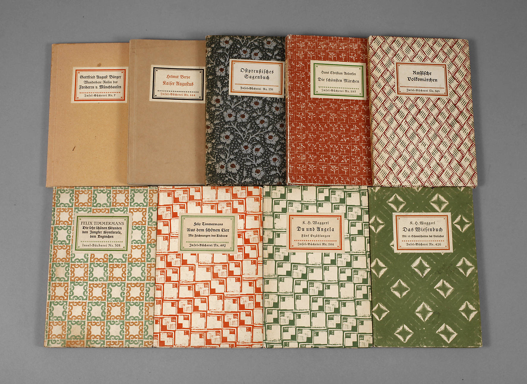 Kleine Sammlung Insel-Bücherei mit Signum