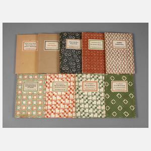 Kleine Sammlung Insel-Bücherei mit Signum