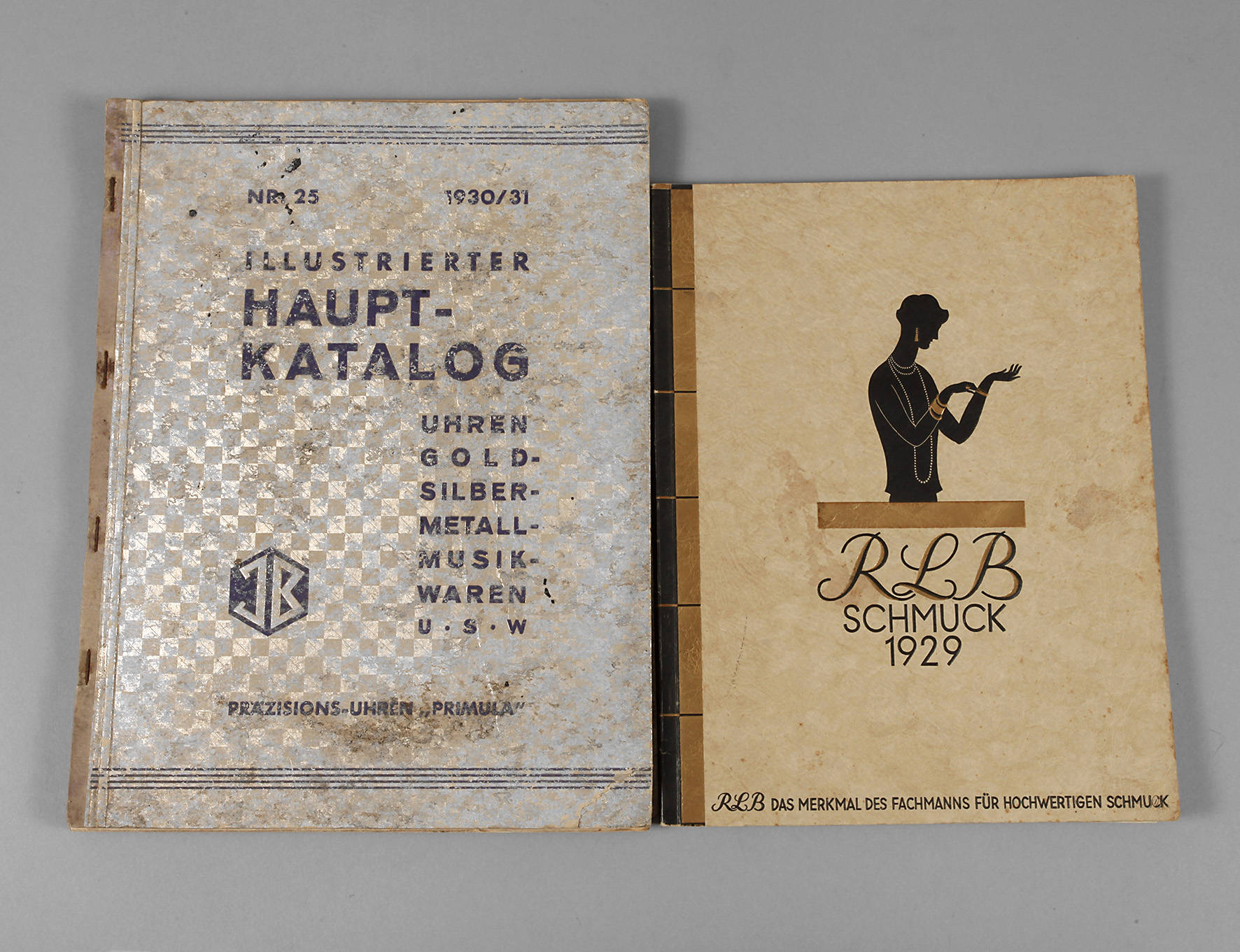 Zwei Firmenkataloge Uhren/Schmuck