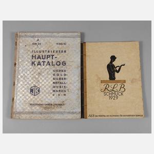 Zwei Firmenkataloge Uhren/Schmuck
