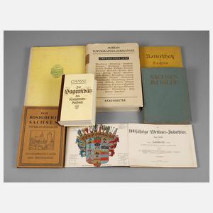 Konvolut Fachliteratur Landeskunde Sachsen