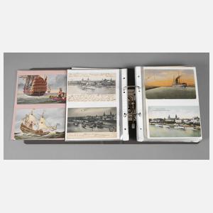Sammlung Postkarten Schiffsmotive