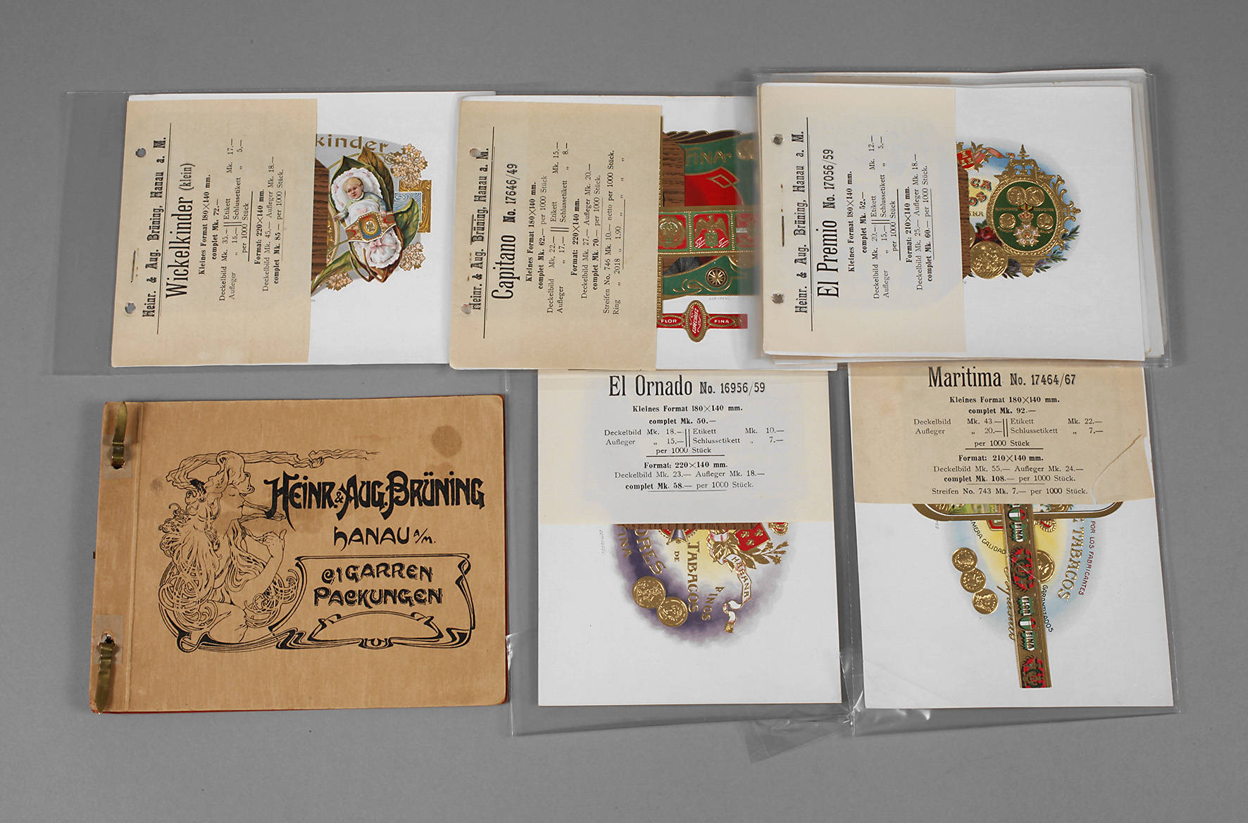 Vorlagenmappe ”Cigarren-Packungen”