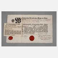 Zwei Urkunden Zunft Creglingen 1791111